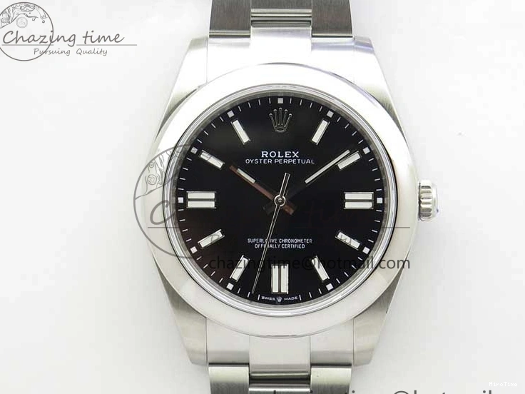 MiroTime 1231 Oyster Perpetual 41mm 124300 EWF Best Edition Black Dial on SS Bracelet A Unique 2860